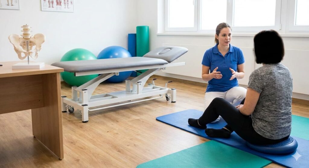Modern equipment used for pelvic floor therapy Glencoe IL health services.