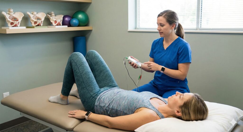 Professional pelvic floor therapy session in a Greenwood Village CO clinic.