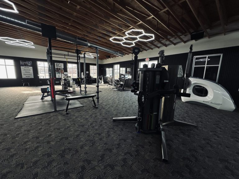 Open performance studio floor at Club Five Health in Green Bay, WI